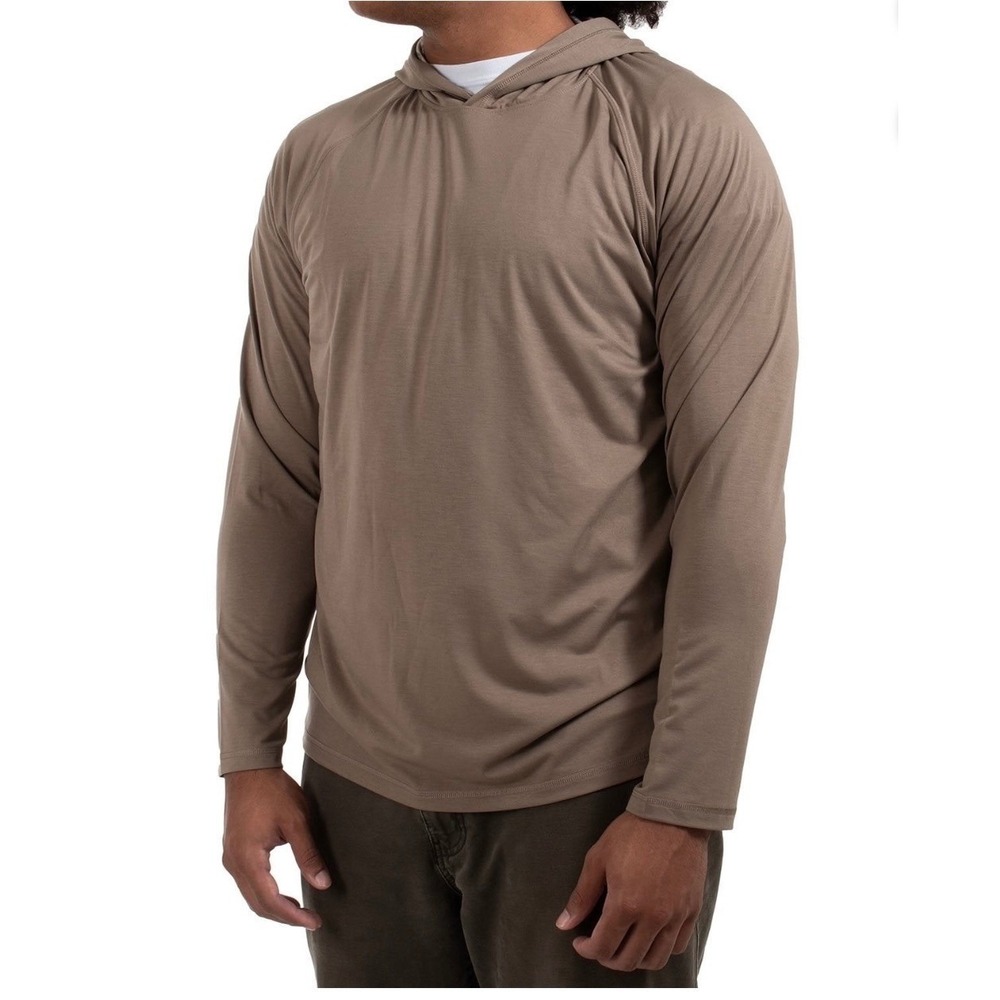 Habit Mens Desert Taupe Lightweight Bamboo Rayon Hoodie Long Sleeve size Medium